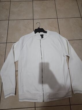 H&M White Men's Full-Zip Sweater Jacket